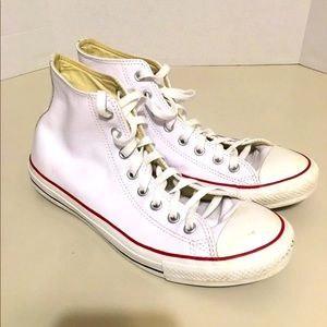 Converse Chuck Taylor Leather High Tops Size 10